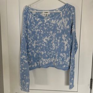 PINK VS Blue and White Cropped Knit Sweater size medium